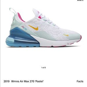 Nike Air Max 270 White Pastel Sz 9.5 EUC!